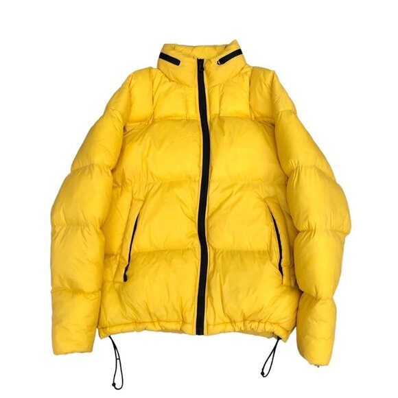ZARA Puffer Jacket Large Yellow - Picture 1 of 11